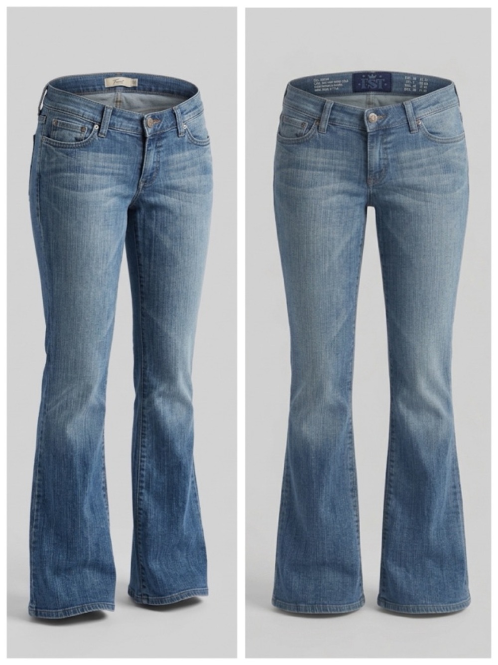 Furst Denim Y2K Flare Bootcut Low Rise Blue Jeans, Vintage 2000s Denim sz. 27